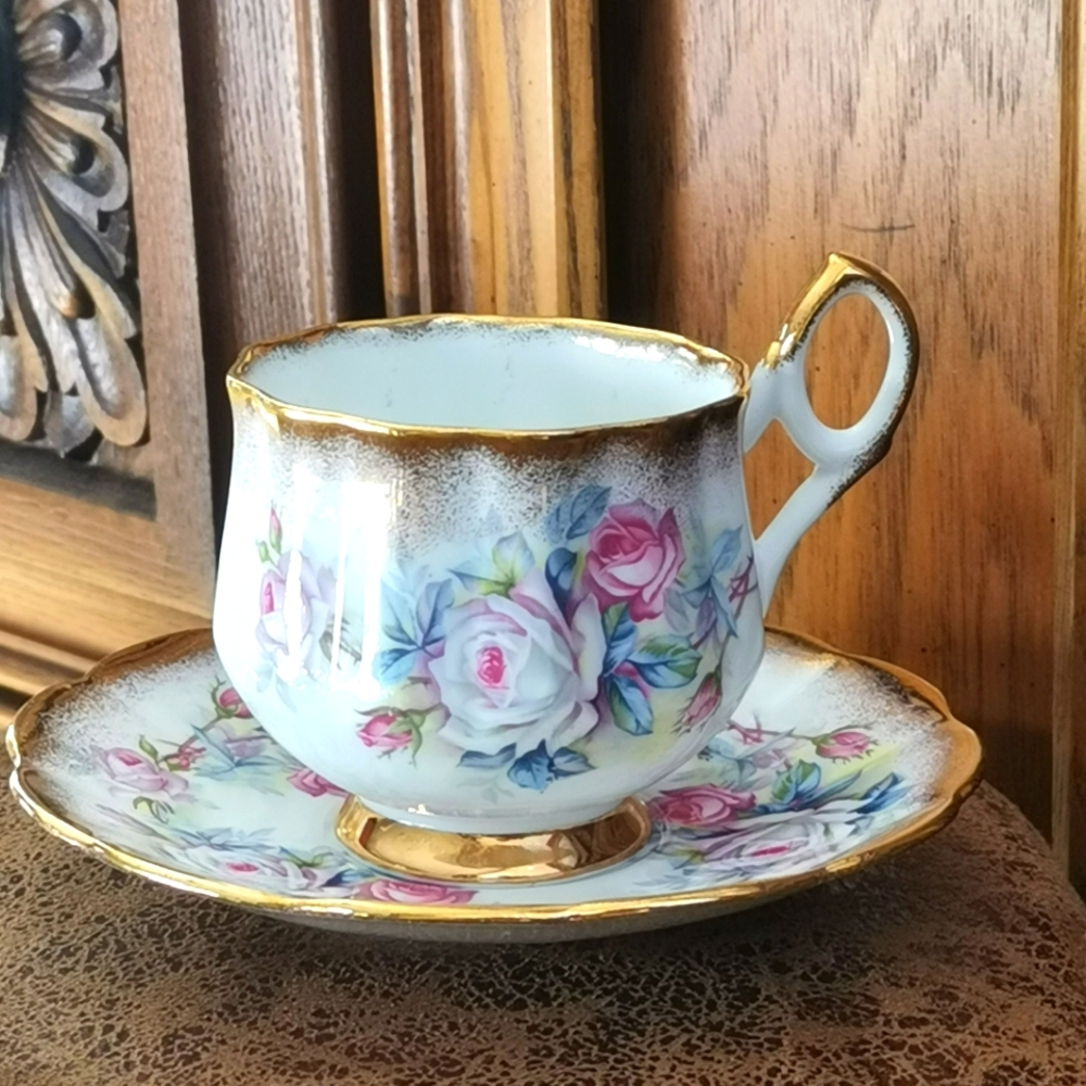 Vintage Stratford Teacup and Saucer, Fine Bone China